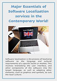 Major Essentials of Software Localization Services in the Contemporary World!