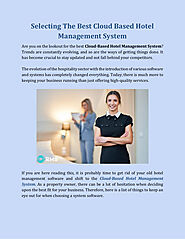 Selecting The Best Cloud Based Hotel Management System
