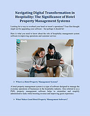 Navigating Digital Transformation in Hospitality: The Significance of Hotel Property Management Systems