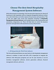 Choose The Best Hotel Hospitality Management System Software
