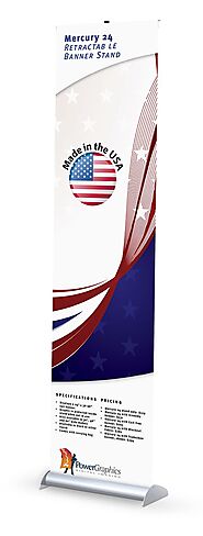 Mercury 24 Retractable Banner Stands | Made in the USA