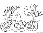 Blank Printable Halloween Coloring Pages For Kids