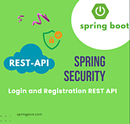 Login and Registration REST API with Spring Security