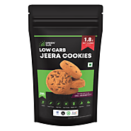Green Sun Low Carb Jeera Cookies | 200Gm | 0.6 g Net Carb Per Biscuit | Keto Friendly| Sugar Free | Natural Sweetener...