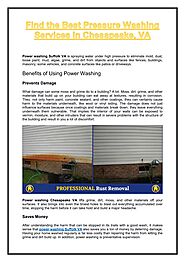 Find the Best Pressure Washing Services in Chesapeake VA by Hampton Roads Powerwashing LLC - Issuu