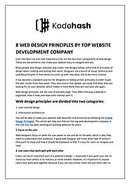 8 WEB DESIGN PRINCIPLES BY TOP WEBSITE DEVELOPMENT COMPANY