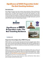 Significance of WBCS Preparation Under The Best Coaching Guidance