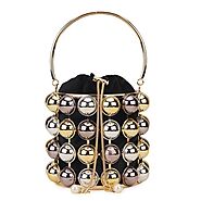 Gold pearls evening clutch bag - PulBag