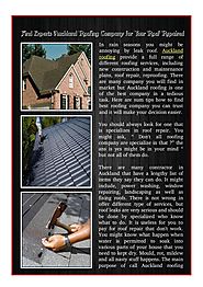 Find Experts Auckland Roofing Company for Your Roof Repaired