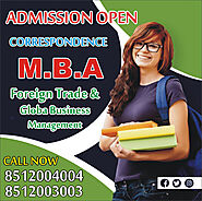 MBA Foreign Trade Global Business Management Admission Distance Education Learning 2023-2024