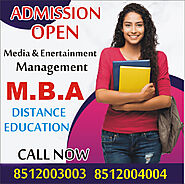 MBA Media Entertainment Management Admission Distance Education Learning 2023-2024