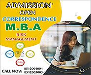 MBA Risk Management Admission 2023-2024 Distance Education Learning
