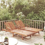 Wooden Sun Lounger, Sunbed for Outdoor | Mattress Discount