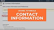 cPanel Tutorials - Contact Information Video