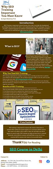 Why SEO Training Important You Must Know | Infograph