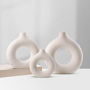 HDC.IN- Donut Pampas Vase | Home Decor | Export Quality - HDC.IN