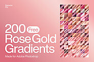 200 Rose Gold Photoshop Gradients