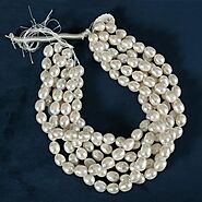 Freshwater Pearl Far Oval Beads 11mm - 12mm