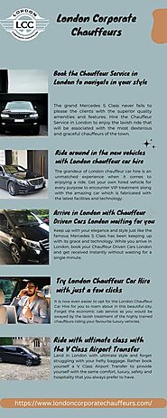 Ride around in the new vehicles with London chauffeur car hire with trained driver