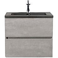 Eshburn Floating Bathroom Vanity With Sink- Wall Mount Sink - BUILDMYPLACE