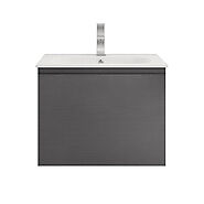 Aipo Wall Mounted Bathroom Vanity with Reinforced Acrylic Sink - 48 INCH / Matte White