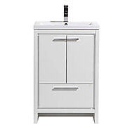 Divine Freestanding Bathroom Vanity With Sink - 24 INCH / High Gloss White