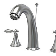 Bathroom Sink Faucet With Lift, Chrome Mid-arc Widespread