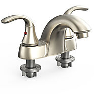 2 Handle Centerset 4 Inch Bathroom Faucet With Or Without Pop-up Drain - With Pop-up