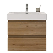 Fusion Wall Mounted Bathroom sink vanity - 80 INCH D / Dark Gray Oak