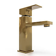 Single Handle Bathroom Faucet With Pop Up (40n Without Overflow) - Brushed Gold