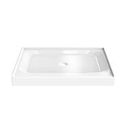 Acrylic Shower Pan Center Drain- Single Threshold - Resin and Fiberglass - 48 X36 X 5.5