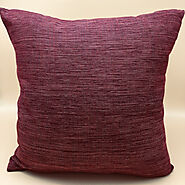 Bright Red Textured Throw Pillow Cover