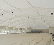 Fabric Canopies & Facades for Convention Centers | Glass Facades - Skyshade