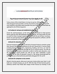 Top 4 Government Grants You Can Apply in US