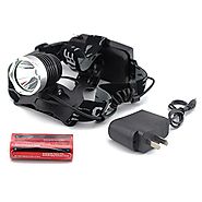 Generic Outdoor Waterproof 1600LM XM-L T6 LED Headlamp + 2 X 18650 Rechargeable Batteries + Charger