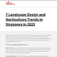 7 Landscape Design and Horticulture Trends in Singapore in 2023