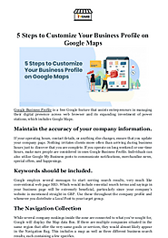 5 Steps to Customize Your Business Profile on Google Maps - GMB Thavertech