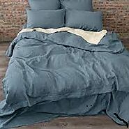 Gorgeous French Blue Linen Duvet Cover