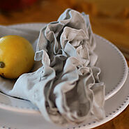 Buy Pure Washed Linen Ruffles Table Napkins From Linenshed UK