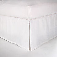 Get Split-Corner Linen Bed Skirt From Linenshed UK