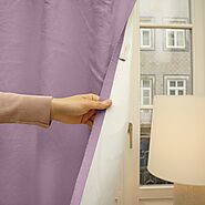 Buy Premium Lilac Blackout Linen Curtain Panel Online At £113.00 From Linenshed UK