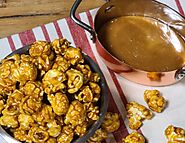 What Flavors does Sweet Caramel Candy Popcorn Gift Basket include?