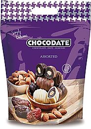 Chocodate Assorted- 500gms| Exquisite Bite Sized Delicacy | Handmade Treat - Rich Silky Chocolate - Velvety Arabian D...