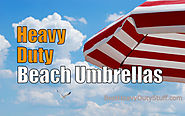 Best Heavy duty beach umbrellas protect from uv sun and wind