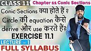 NCERT Exercise 11.1 Conic Sections Class 11 Maths Chapter 11 | MathYug