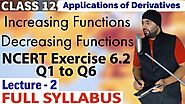 Exercise 6.2 Applications of Derivatives Class 12 Maths Chapter 6 | MathYug