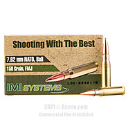 IMI 7.62x51 Ammo - 500 Rounds of 150 Grain FMJ Ammunition - Artillery Stock Shop