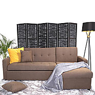 Hilton 3 seater Ottoman Fabric Corner sofa bed - Tender Sleep