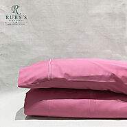 Pink Cotton 800 TC Fitted Bed sheet - Ruby's Signature