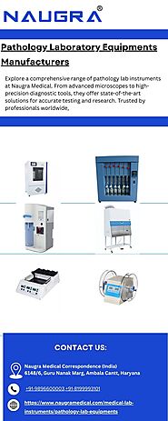 Pathology Laboratory Equipments Manufacturers